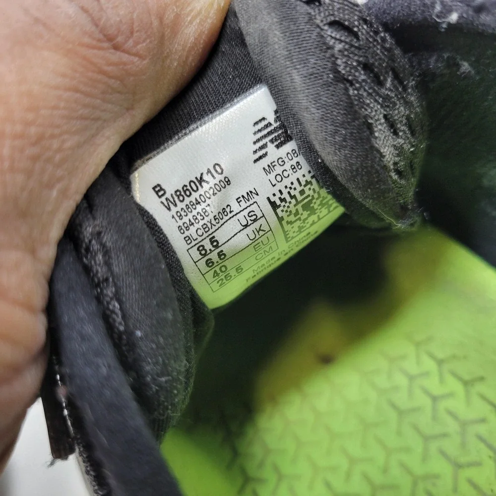 New Balance 860v10 Shoes Womens Size 8.5 Black Mesh Running Sneakers W860K10‎